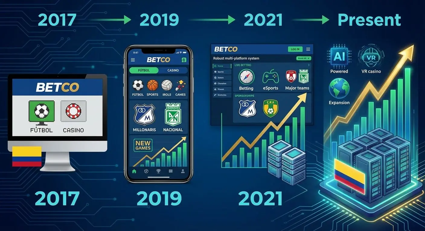 Evolución histórica de Wplay en la industria del juego online en Colombia desde 2017